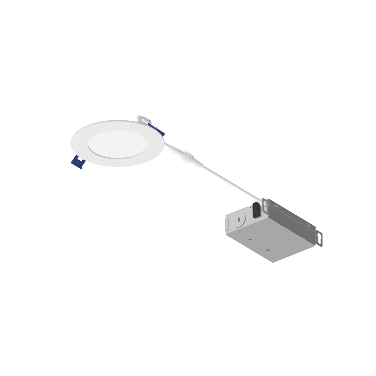 Nora Lighting NFLAT-R4TWMPW - 4" LED Downlight with Selectable CCT, 700lm / 10W, Matte Powder White Finish - Image 1
