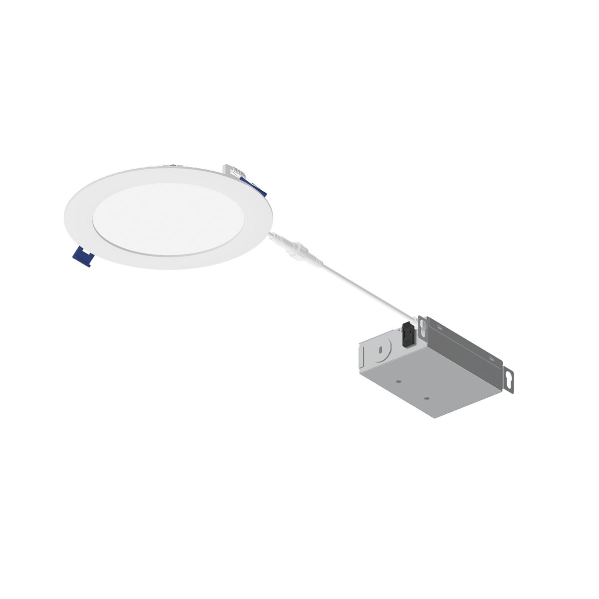 Nora Lighting NFLAT-R6TWMPW - 6” LED Downlight with Selectable CCT, 1050lm / 13.5W, Matte Powder White Finish - Image 1