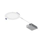 Nora Lighting NFLAT-R6TWMPW - 6” LED Downlight with Selectable CCT, 1050lm / 13.5W, Matte Powder White Finish